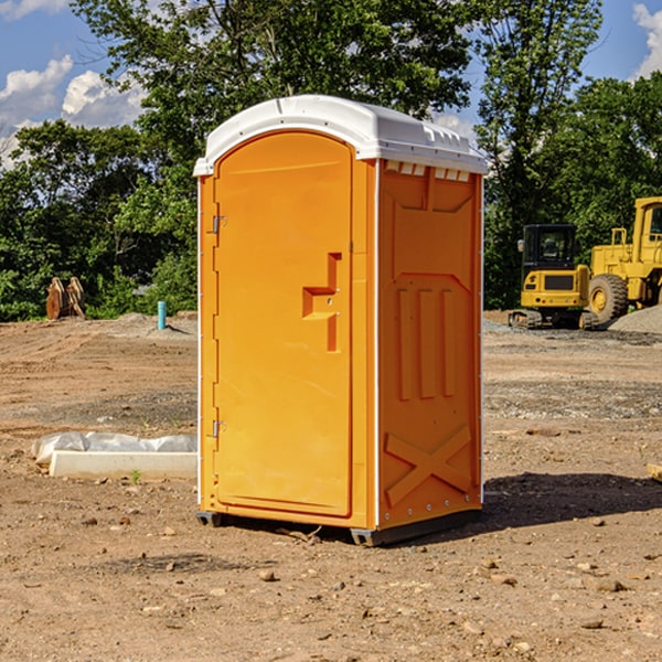 how often are the portable restrooms cleaned and serviced during a rental period in Spickard MO